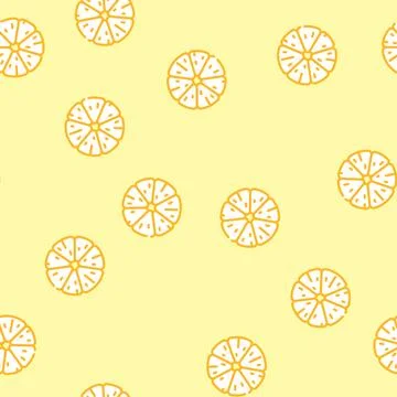 Peeled clementine slice vector seamless pattern Stock Illustration