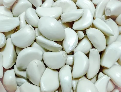 Peeled garlic Stock Photos