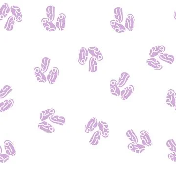 Peeled mussel glyph seamless pattern Stock Illustration