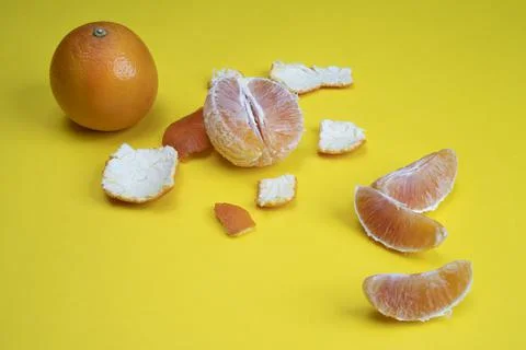 Peeled orange Stock Photos