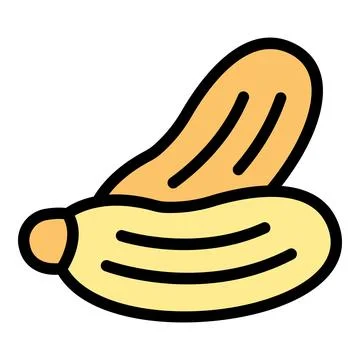 Peeled peanut showing its inside with soft light Stock Illustration