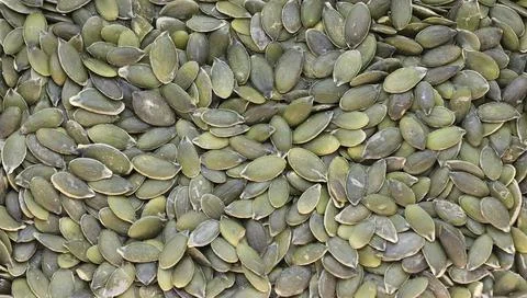Peeled pumpkin seed kernels. Stock Photos
