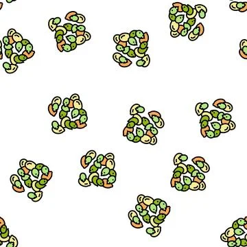 Peeled pumpkin seeds vector seamless pattern Stockillustratie