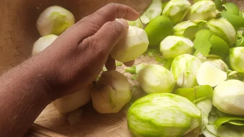 Peeled raw mango. Stock Footage 164220552