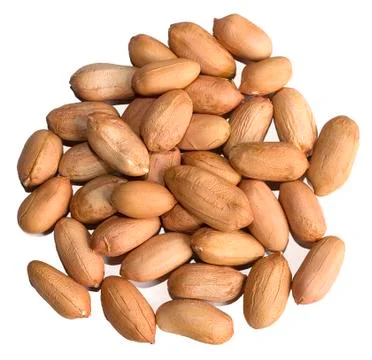Peeled raw peanuts Stock Photos