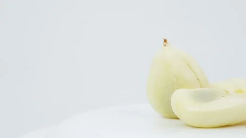 Peeled Salak Snake Fruit with White Copy Space for Presentation Video stock 325347322