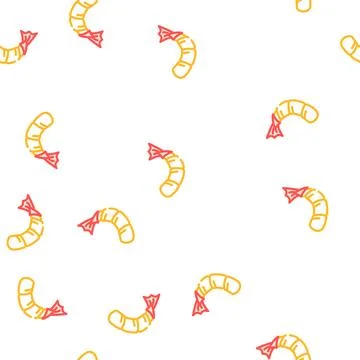 Peeled shrimp vector seamless pattern 스톡 일러스트