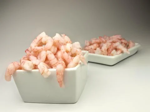 Peeled shrimps Stock Photos
