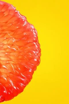 Peeled Slice Of Juicy Grapefruit Stock Photos