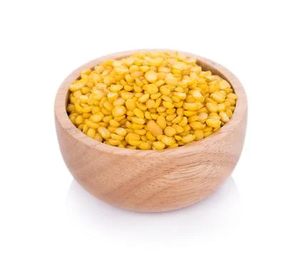 Peeled split mung bean background Stock Photos