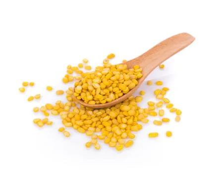 Peeled split mung bean background Photos