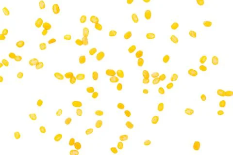 Peeled split mung bean isolated on white background Photos