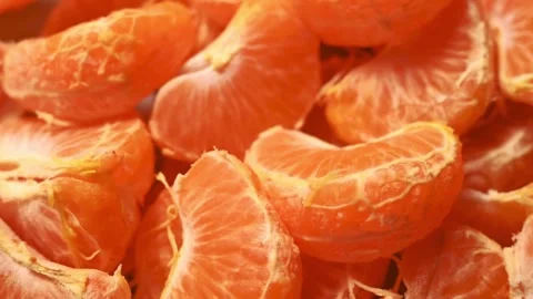 Peeled Tangerine Texture Background Stock Footage 333205202