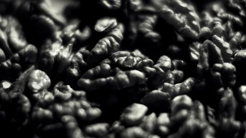 Peeled walnut texture black white design. Background Stock Footage 102711111