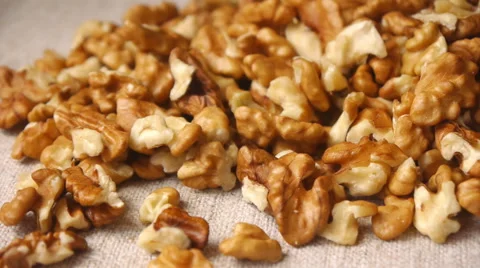 Peeled Walnuts Closeup Stock Footage 65446820