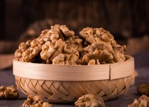 Peeled walnuts 스톡 사진