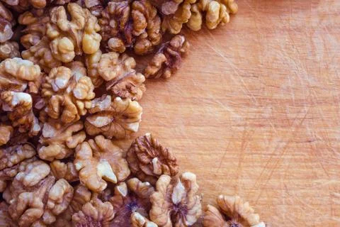 Peeled walnuts. Stock Photos