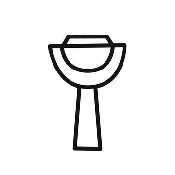 Peeler Kitchen icon linear vector graphics sign Stock Illustration