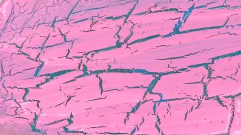 Peeling and cracking paint. Pink and blue Stock Footage 102165784