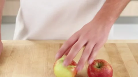Peeling an apple Stock Footage 24648422