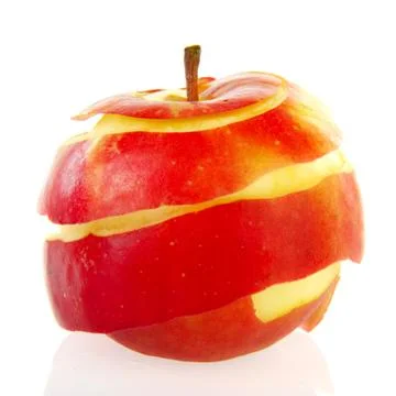 Peeling an apple Foto stock