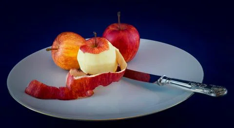 Peeling Apples Stock Photos