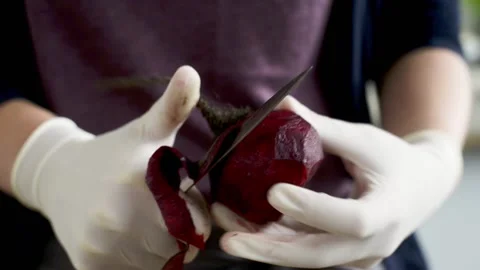 Peeling Beetroot Stock Footage 140268787
