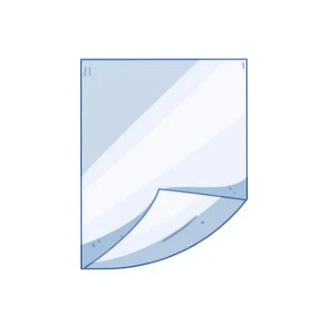Peeling blank square sticker or plastic film Stock Illustration