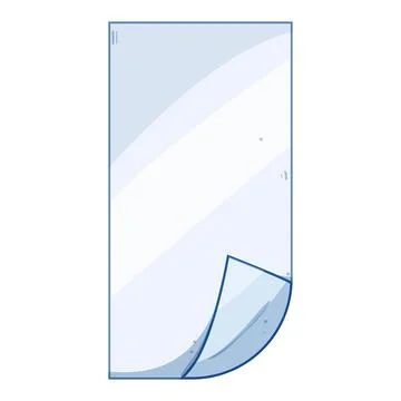 Peeling blank sticker label mock up design Stock Illustration