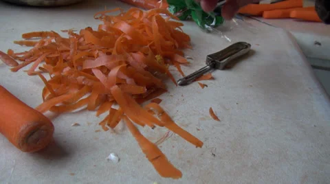Peeling Carrot Stock Footage 32661147