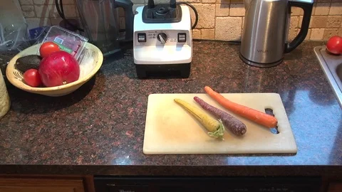 Peeling carrots Stock-Footage 119597903