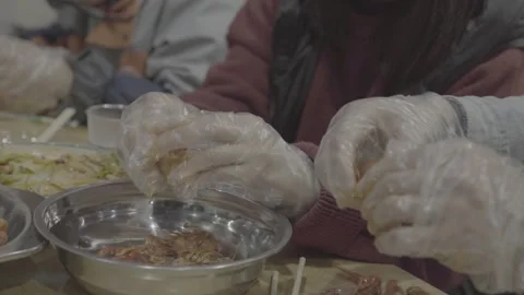 Peeling Cooked Crayfish Close Up 02 in China 4K Stock Footage 346263910