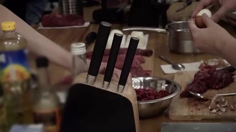 Peeling eggs Stock Footage 79506974