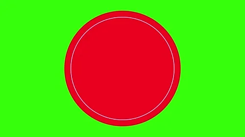 Peeling, Folding Round Sticker Animation on Green Background Stock Footage 275830792