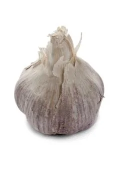 Peeling garlic Foto stock