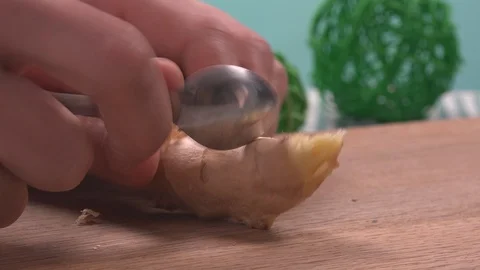 Peeling Ginger Stock Footage 94807669