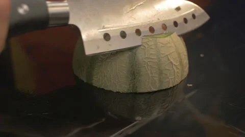 Peeling a juicy melon Stock Footage 62598034
