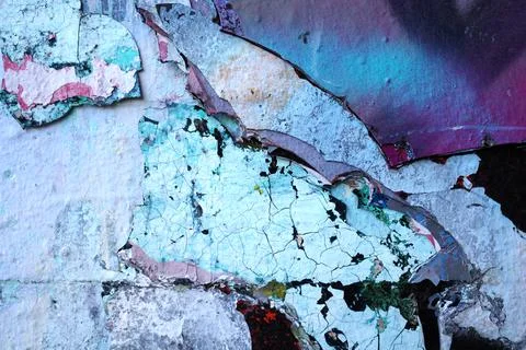 Peeling layers of paint  Stock Photos