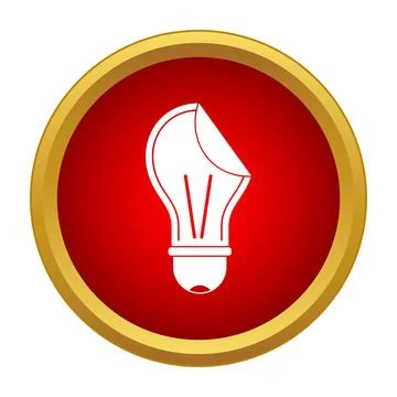 Peeling lightbulb sticker icon representing new idea 스톡 일러스트