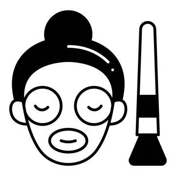 Peeling Mask Dualtone Icon Stock Illustration