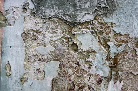 Peeling multi-layer painted wall Stock Photos