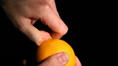 Peeling an orange Stock Footage 46724210