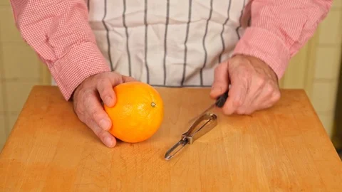 Peeling an Orange Stock-Footage 126655269