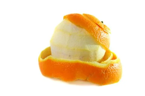 Peeling orange Stock Photos