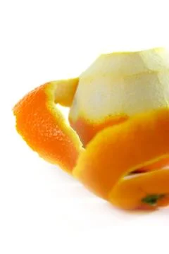 Peeling orange Stock Photos