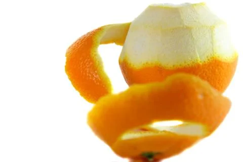 Peeling orange Foto stock