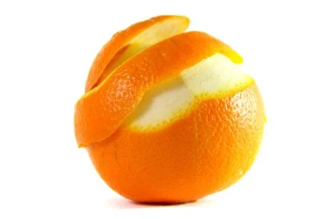Peeling orange Stock Photos