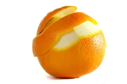 Peeling orange Stock Photos