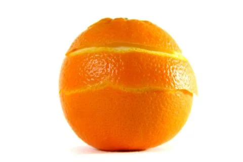 Peeling orange Stock Photos