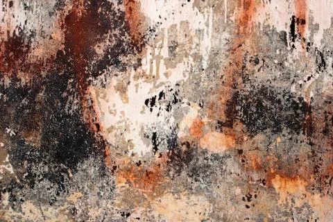 Peeling paint on cement Stock Photos